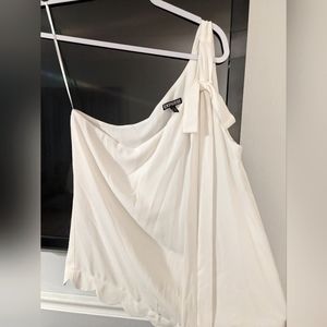 Express size medium, one shoulder tank top off white
